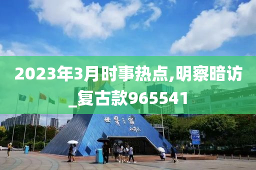 2023年3月时事热点,明察暗访_复古款965541