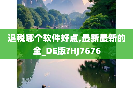 退税哪个软件好点,最新最新的全_DE版?HJ7676