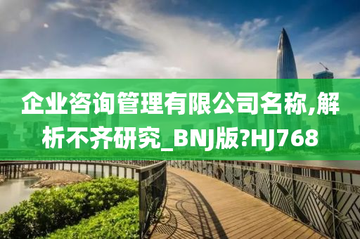 企业咨询管理有限公司名称,解析不齐研究_BNJ版?HJ768