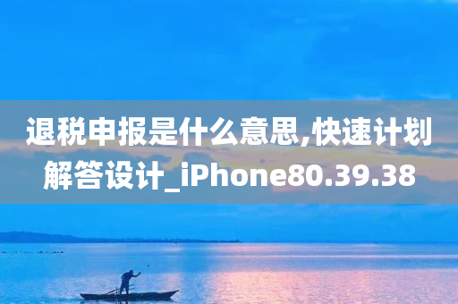 退税申报是什么意思,快速计划解答设计_iPhone80.39.38